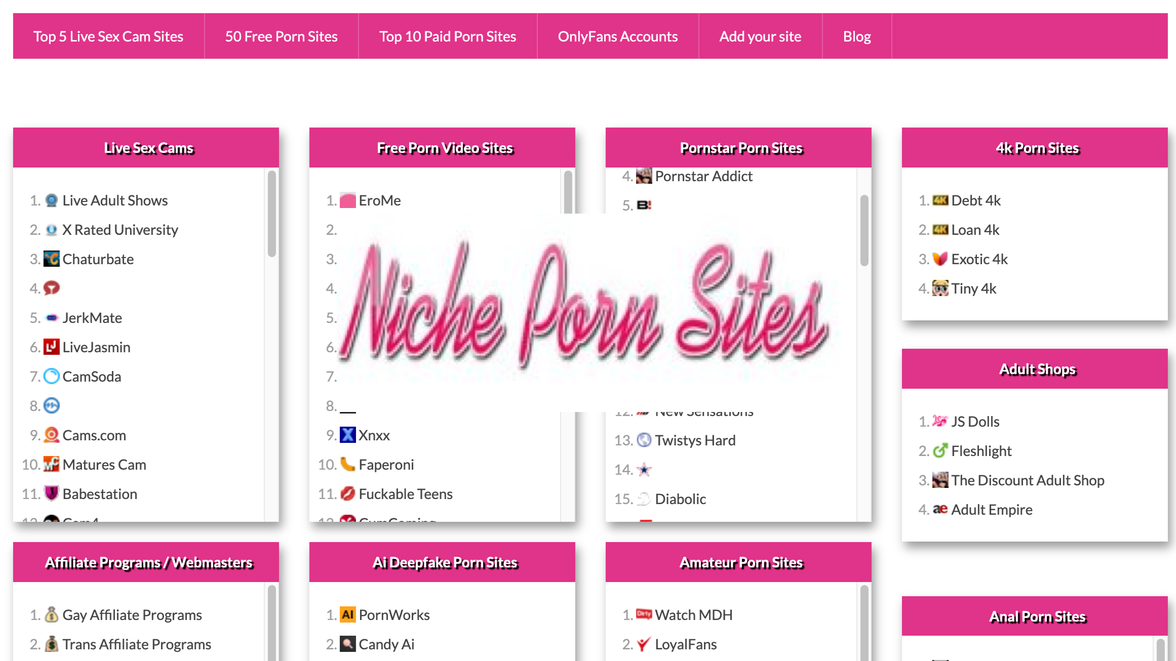 NichePornSites.com – The Ultimate Directory for Adult Site Explorers