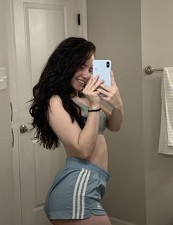 ameliastarrt's telegram photo - Topless, Brunette, Selfie