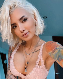 cutegirl3454's snapchat photo - Blonde, Selfie, Tattoo