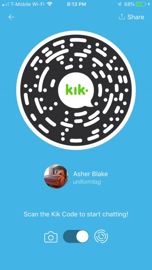 I’m down to hook up msg on my kik