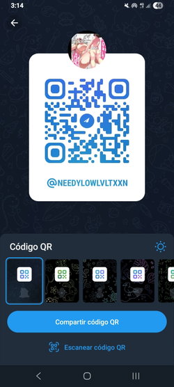 Animated character with pink hair and large eyes in a circular profile picture above a Snapchat QR code.
