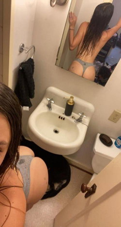 caseygrace110's snapchat photo - boobs, nude, horny, Thong, Brunette, Selfie