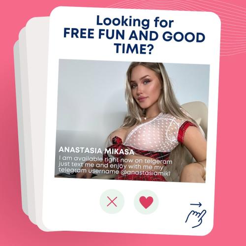 I am free for looking some fun my telegram @anastasiamik1 Discord > miku961 Public dating profile > FREE NUDES AND VIDEOS