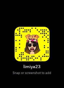 Cartoon avatar of a woman with brown hair, sunglasses, and a flower crown on a yellow Snapchat Snapcode.