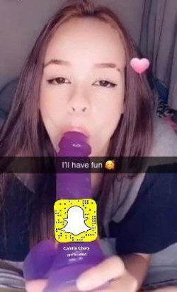comilay_ari's snapchat photo - boobs, fingering, pussy, Topless, Brunette, Selfie