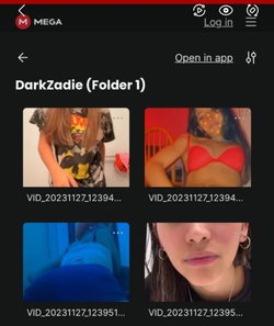 Woman with long dark hair in various outfits including a graphic tee and red bra, shown in indoor settings with face